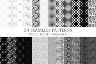 24 Seamless Grey Square Patterns