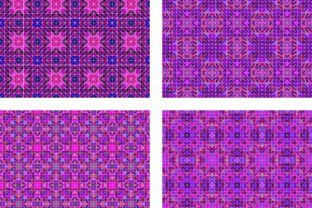 4 Seamless Purple Mosaic Patterns for Creative and Practical Use