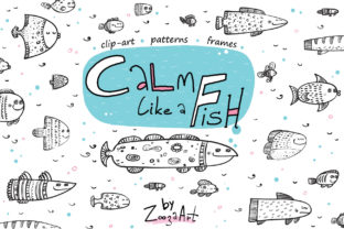 Calm Like a Fish - Clip-art, Patterns