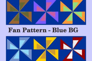 Carpet Patterns - Fan Pattern - Blue BG: A Versatile Design for Creative Projects