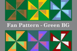 Carpet Patterns - Fan Pattern - Green BG: A Versatile Design for Creative Projects