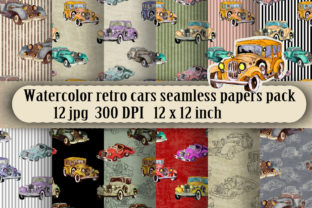 Exploring the Watercolor Retro Cars Patterns Set: A Versatile Design Resource for Creatives