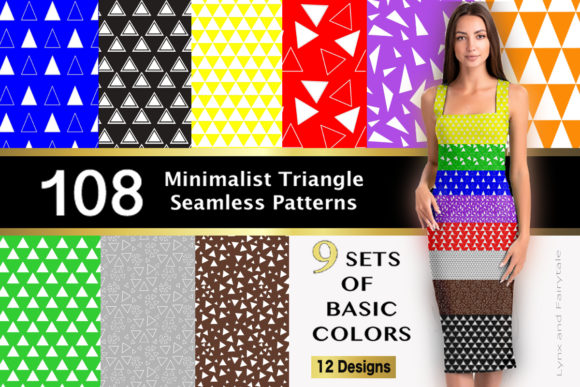 Minimalist Triangle Seamless Patterns