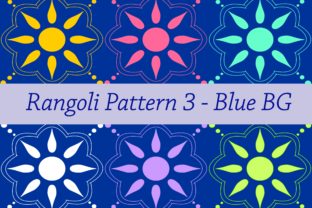 Rangoli Patterns 3 - Blue BG: A Modern Twist on Traditional Art