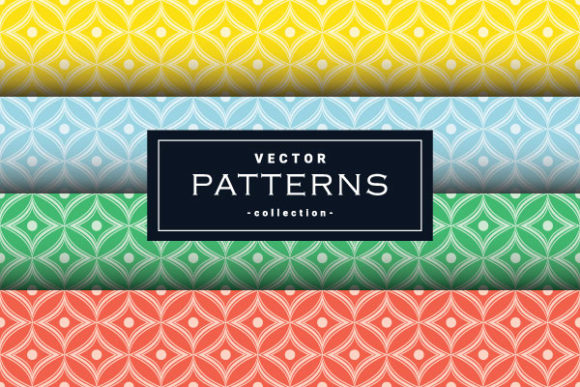 Rounded Seamless Patterns Set in Four