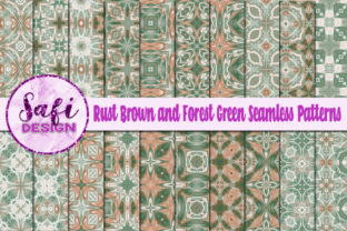 Rust Brown and Forest Green Patterns: A Versatile Design Resource