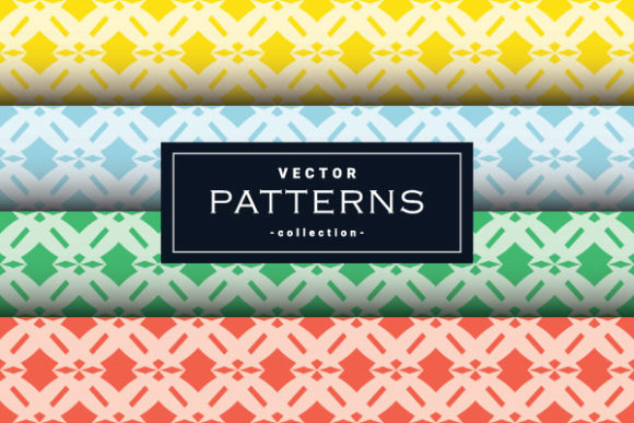 Seamless Geometric Patterns Set in Four