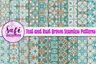 Teal and Rust Brown Seamless Patterns: A Creative Resource for Designers and Enthusiasts